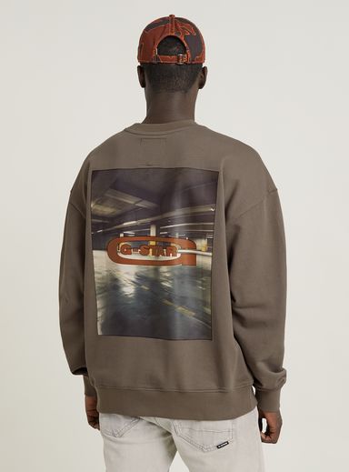 Photo Back Print Loose Sweater